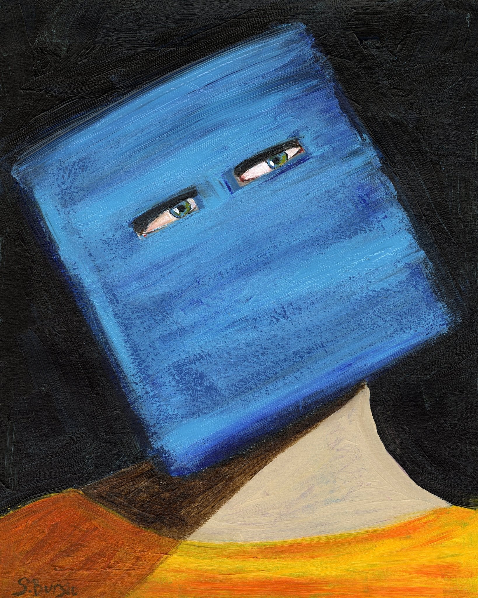 Blue Mask Portrait