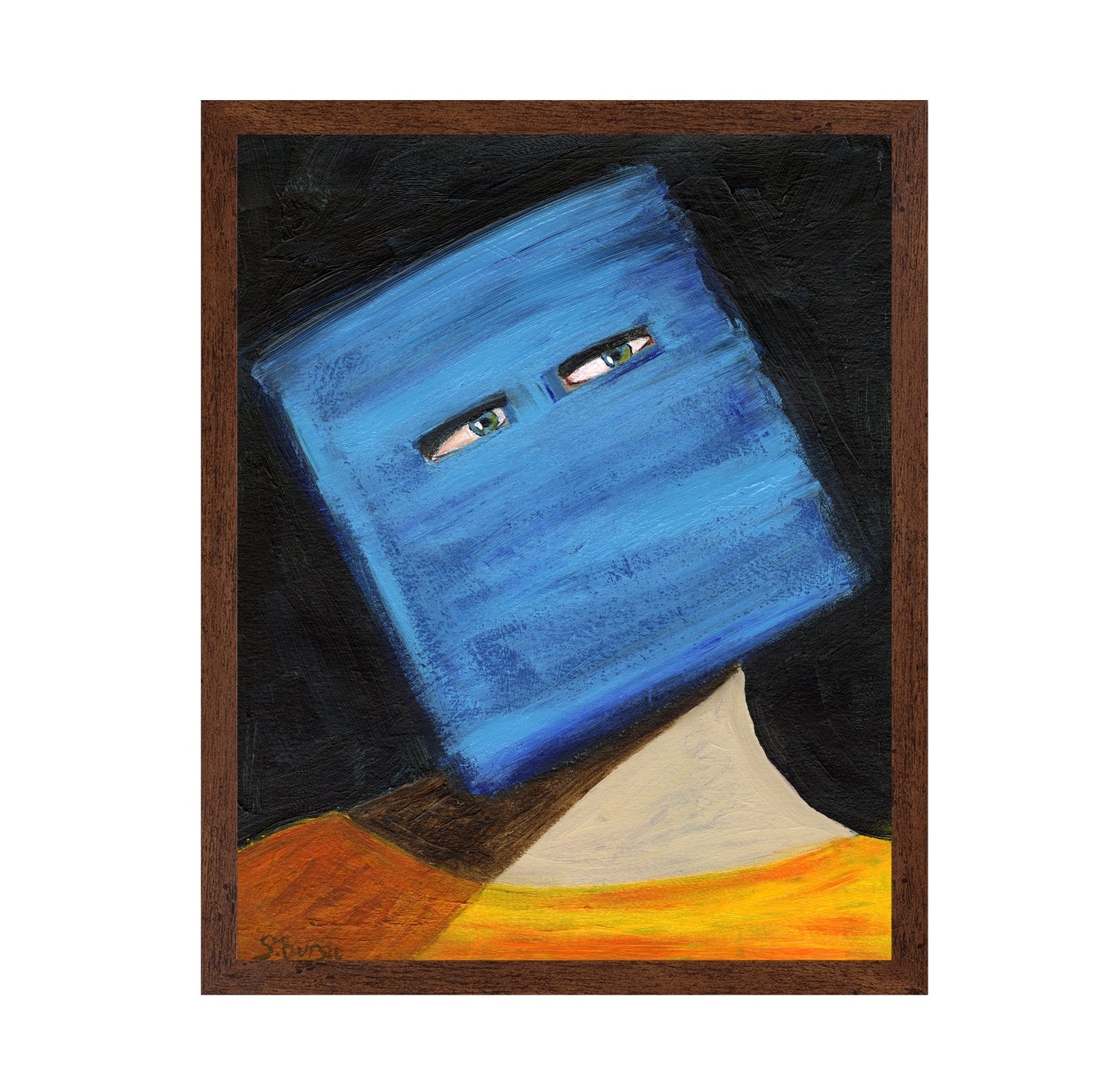 Blue Mask Portrait