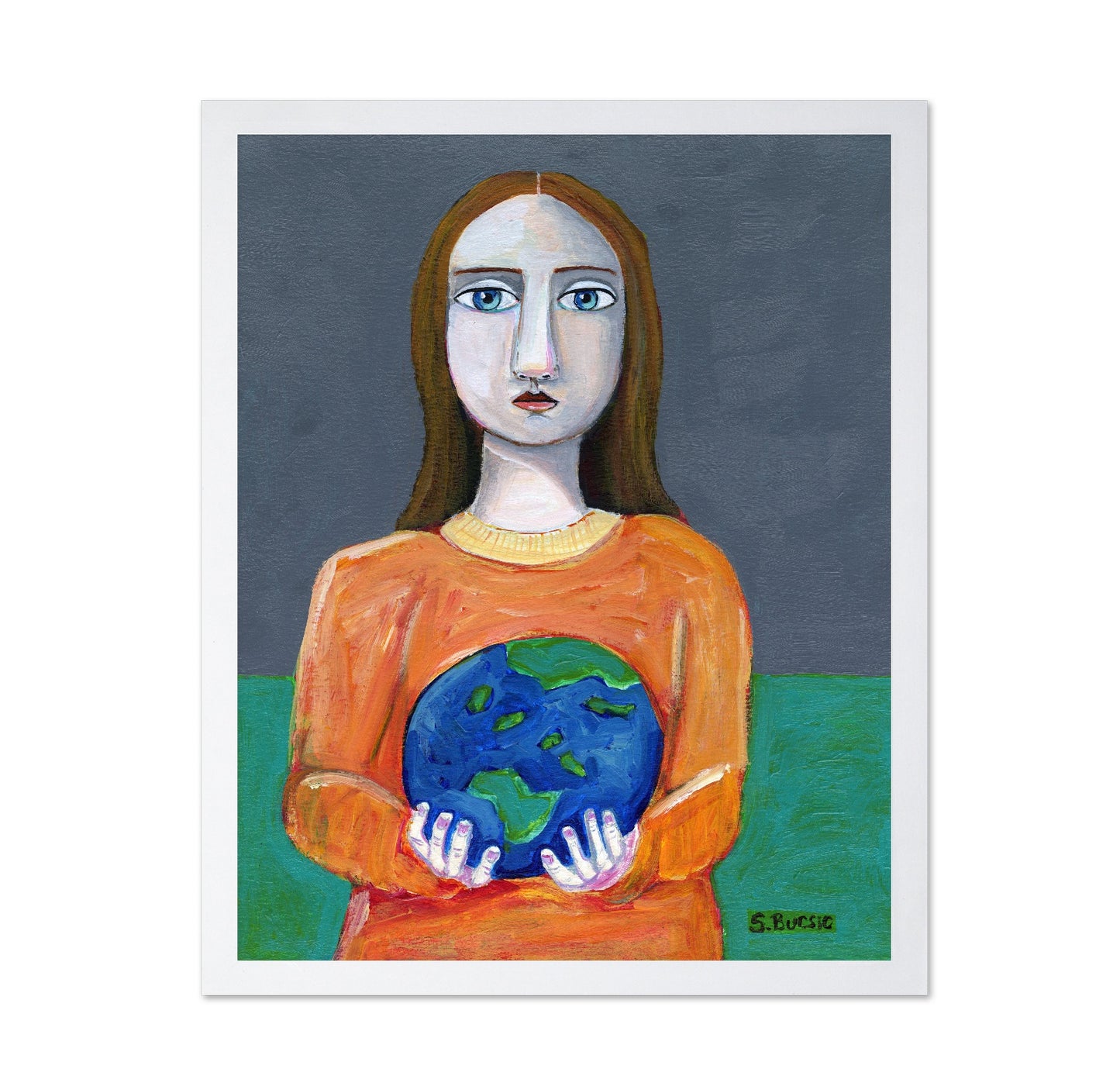 Woman Holding Earth