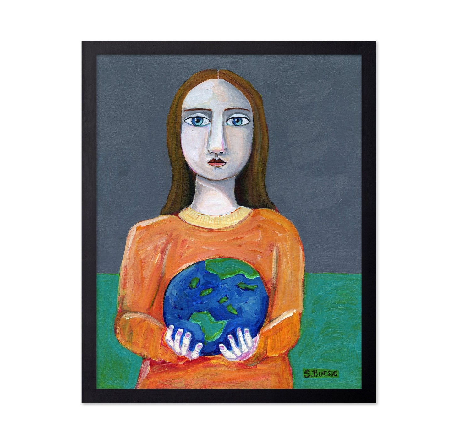 Woman Holding Earth