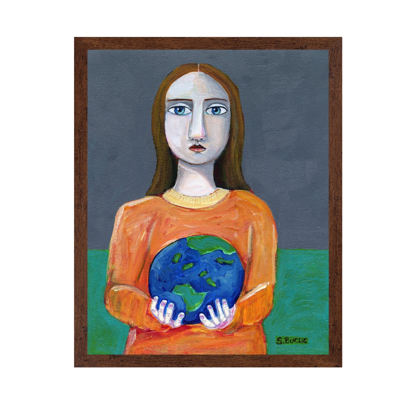 Woman Holding Earth