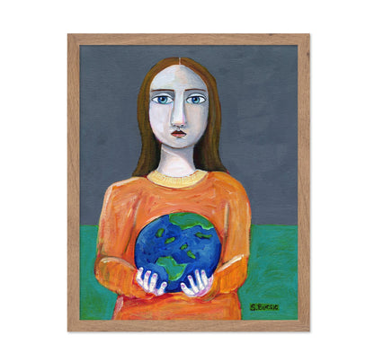 Woman Holding Earth