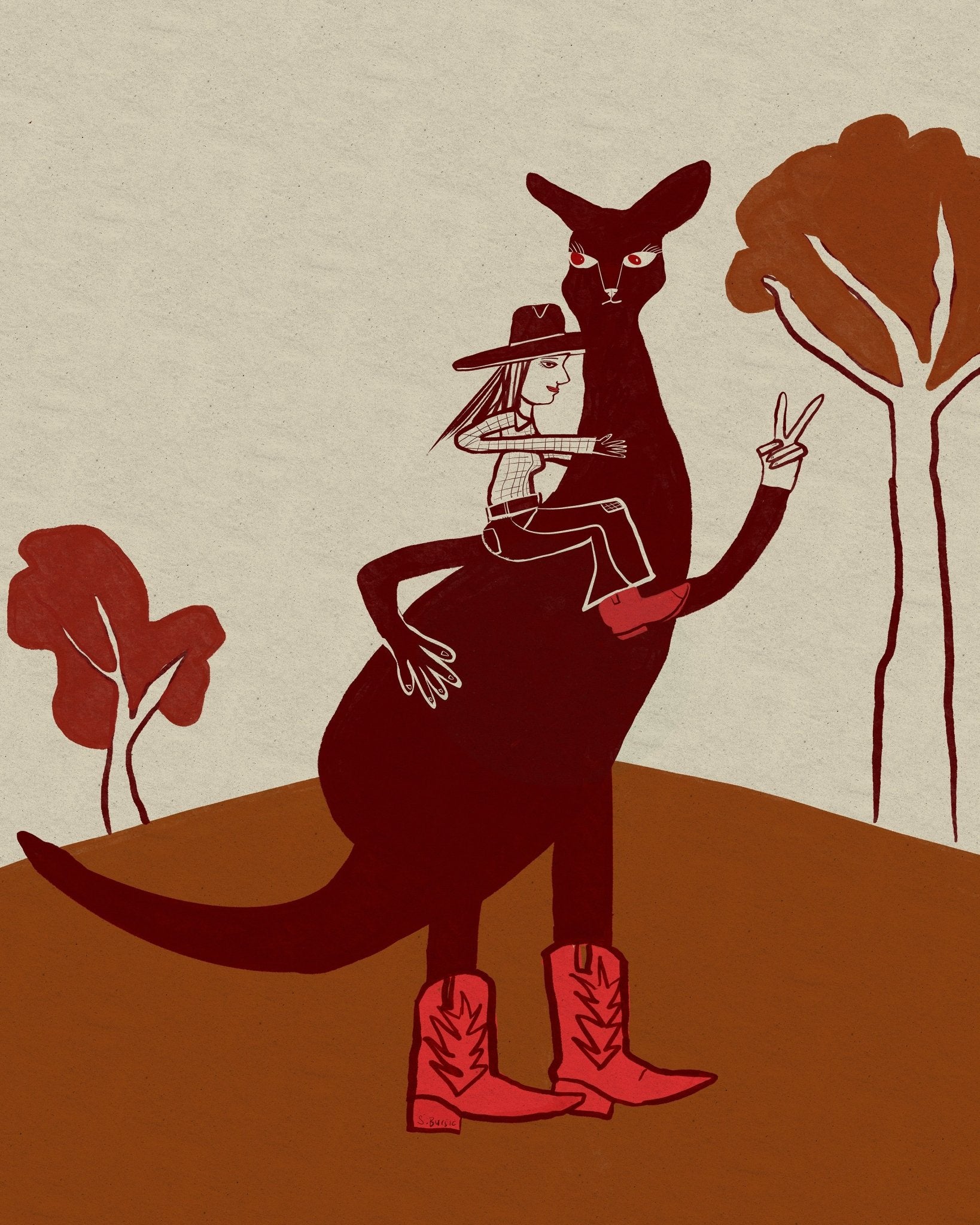 Cowgirl Kangaroo Ride