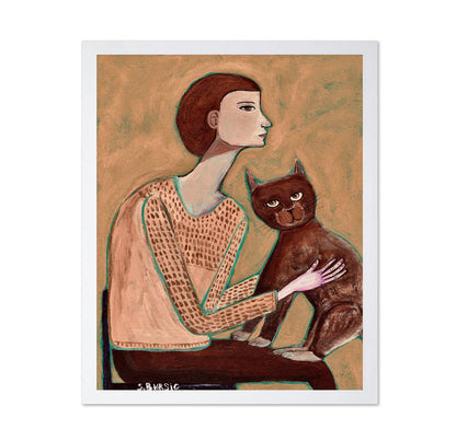 Woman With Brown Cat No2
