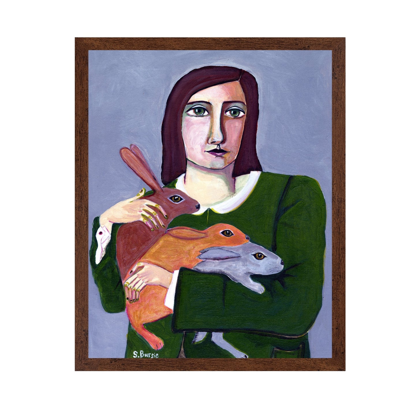 Woman With Rabbits