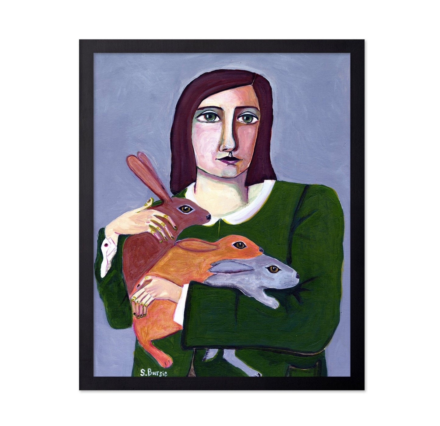 Woman With Rabbits