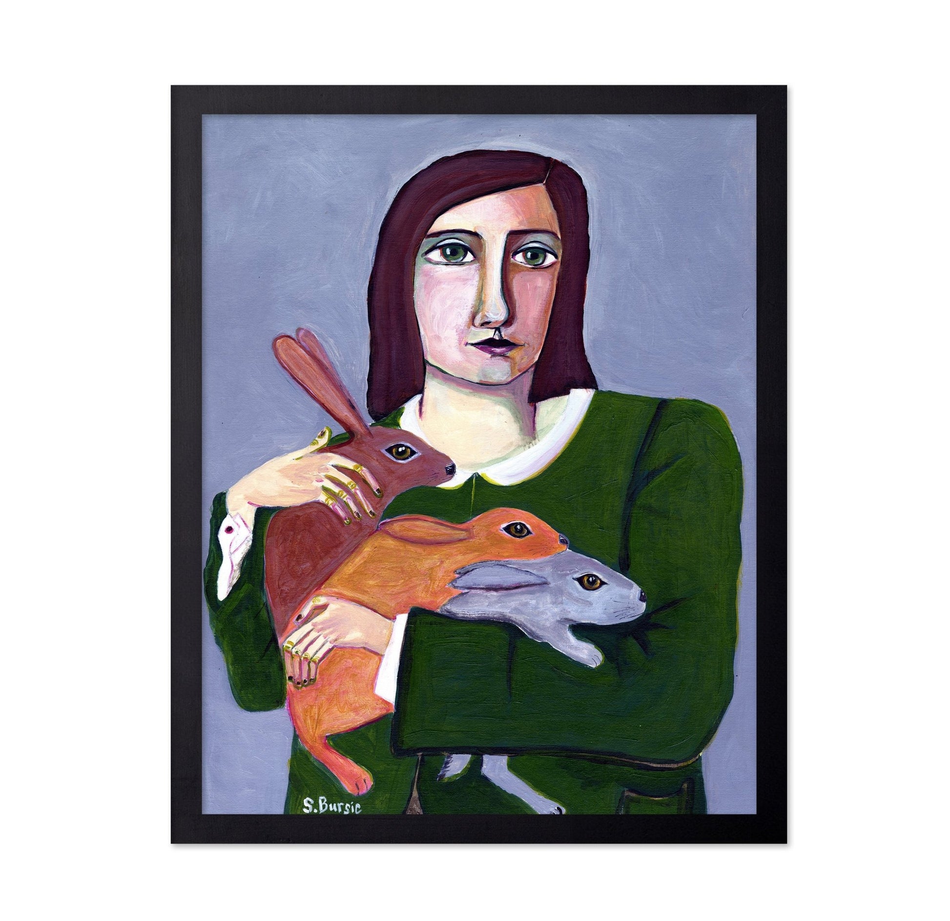 Woman With Rabbits