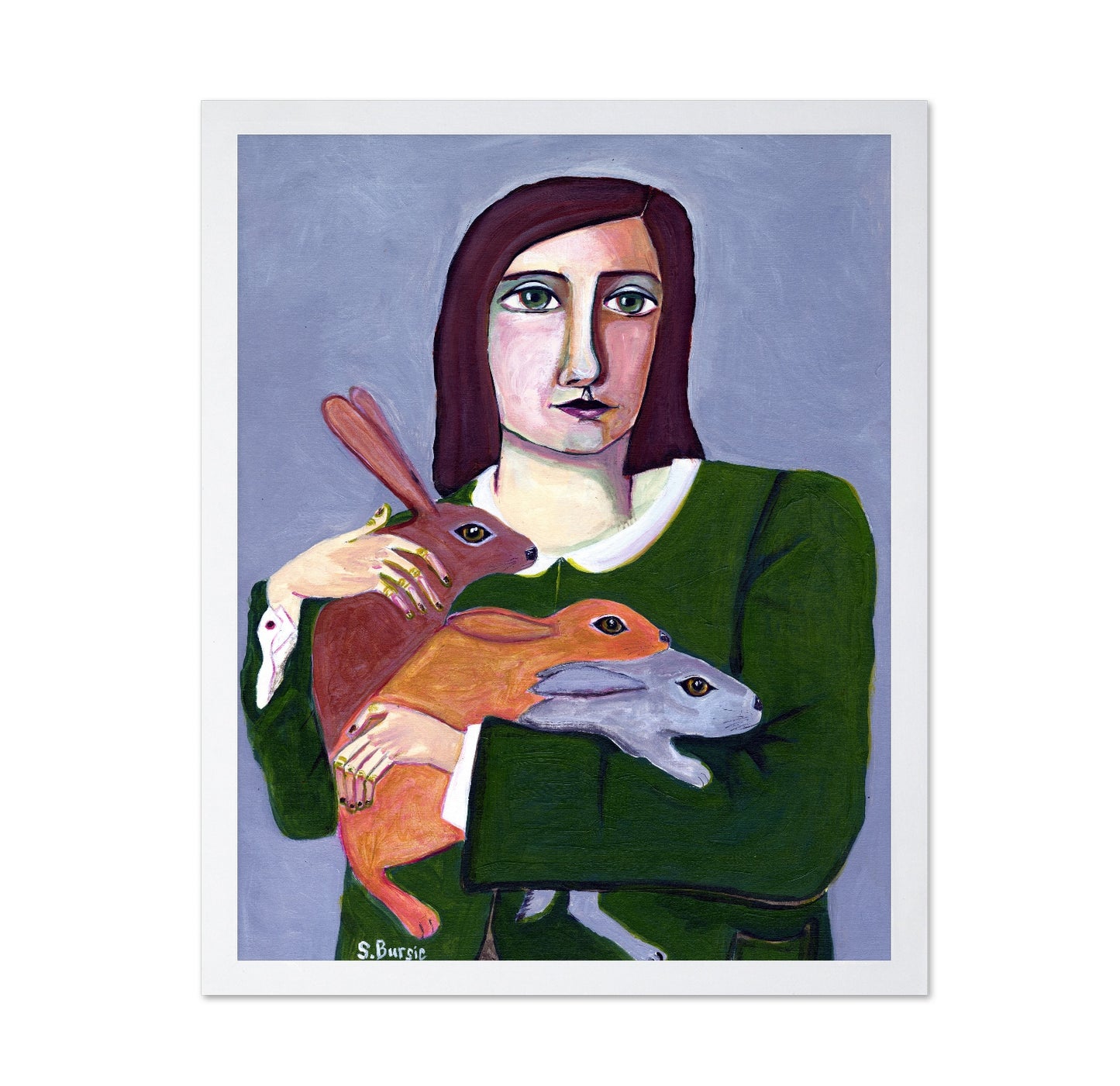 Woman With Rabbits