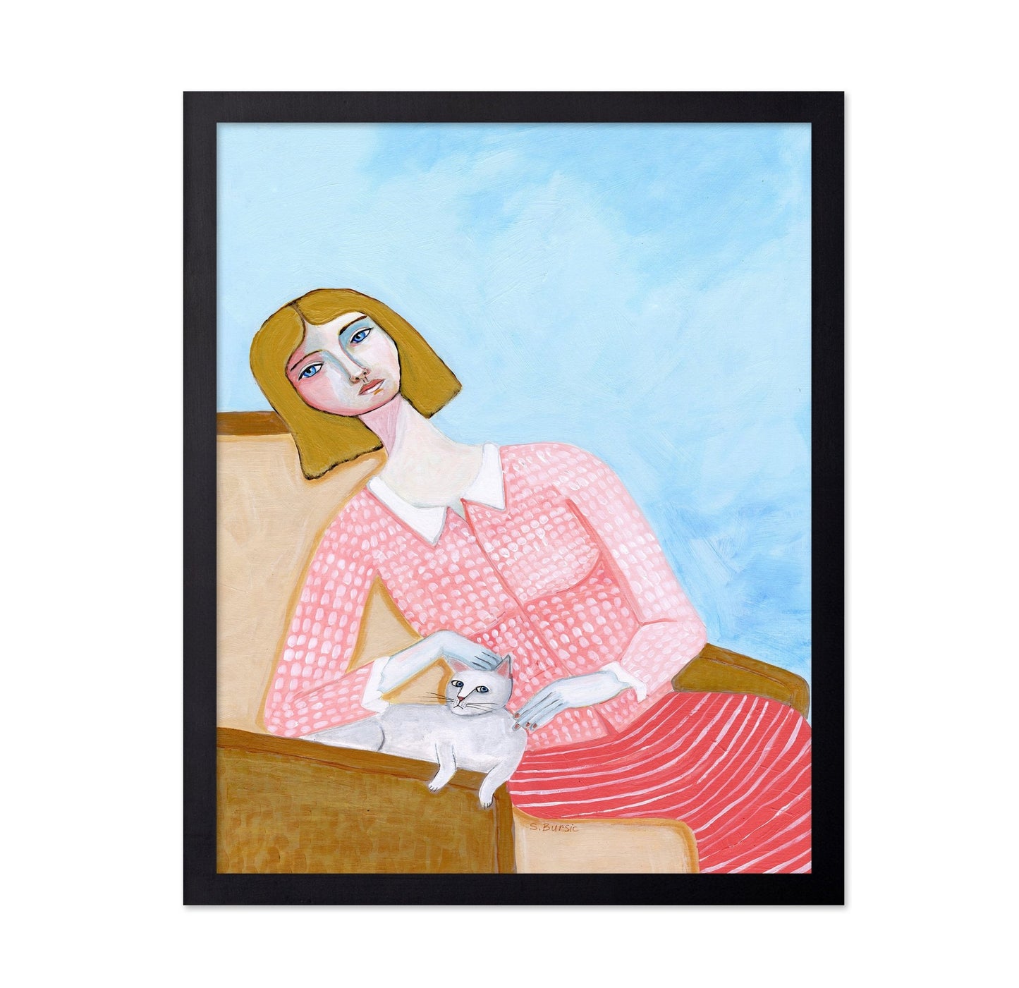 Woman With Cat No4