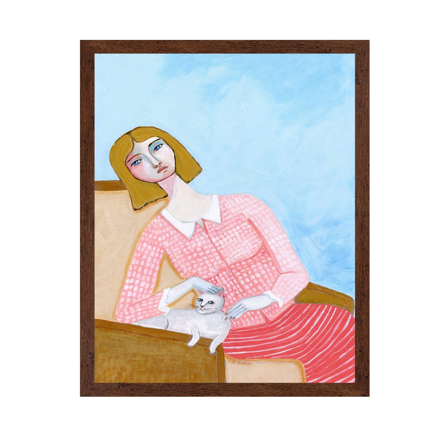 Woman With Cat No4