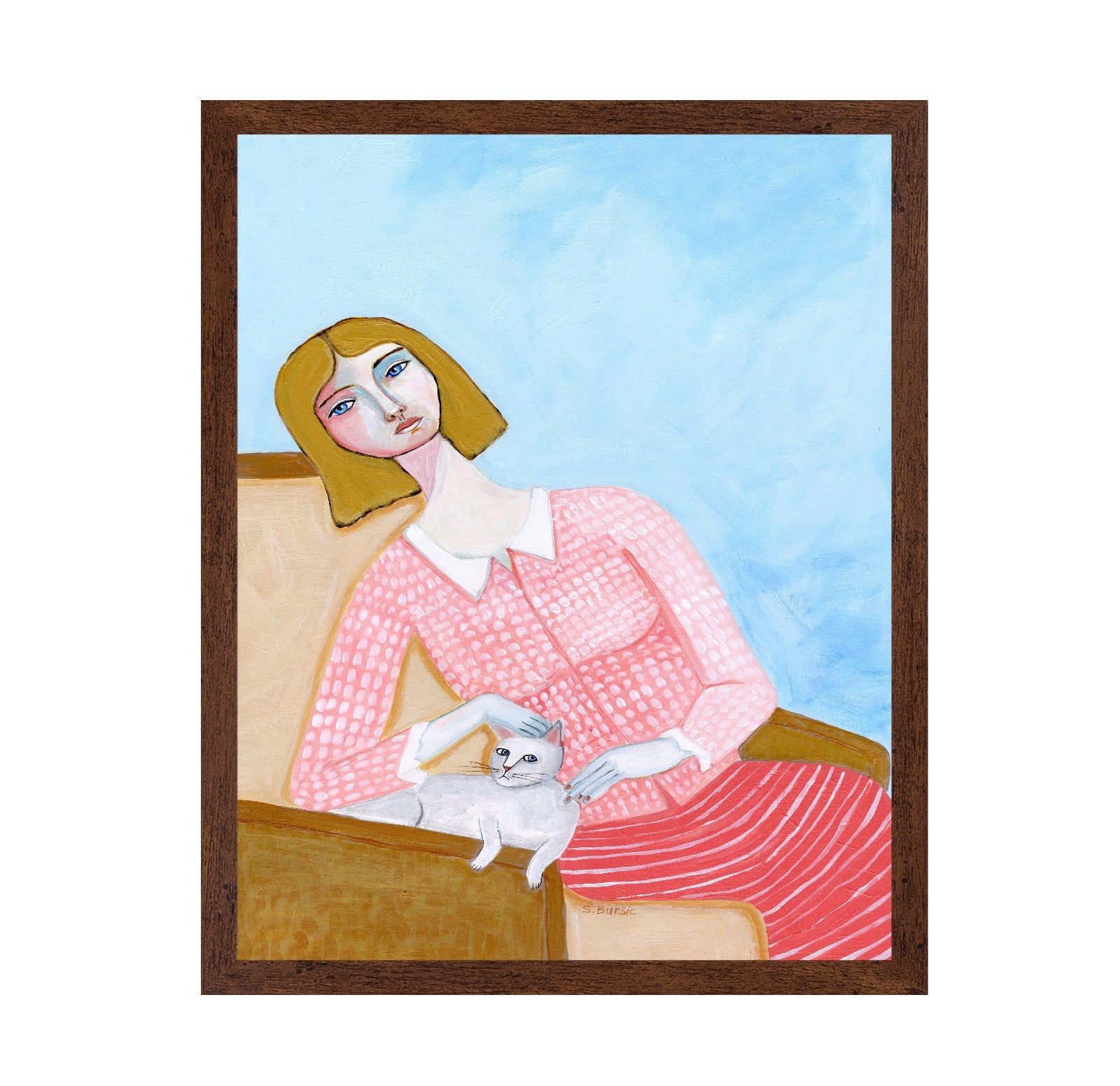 Woman With Cat No4