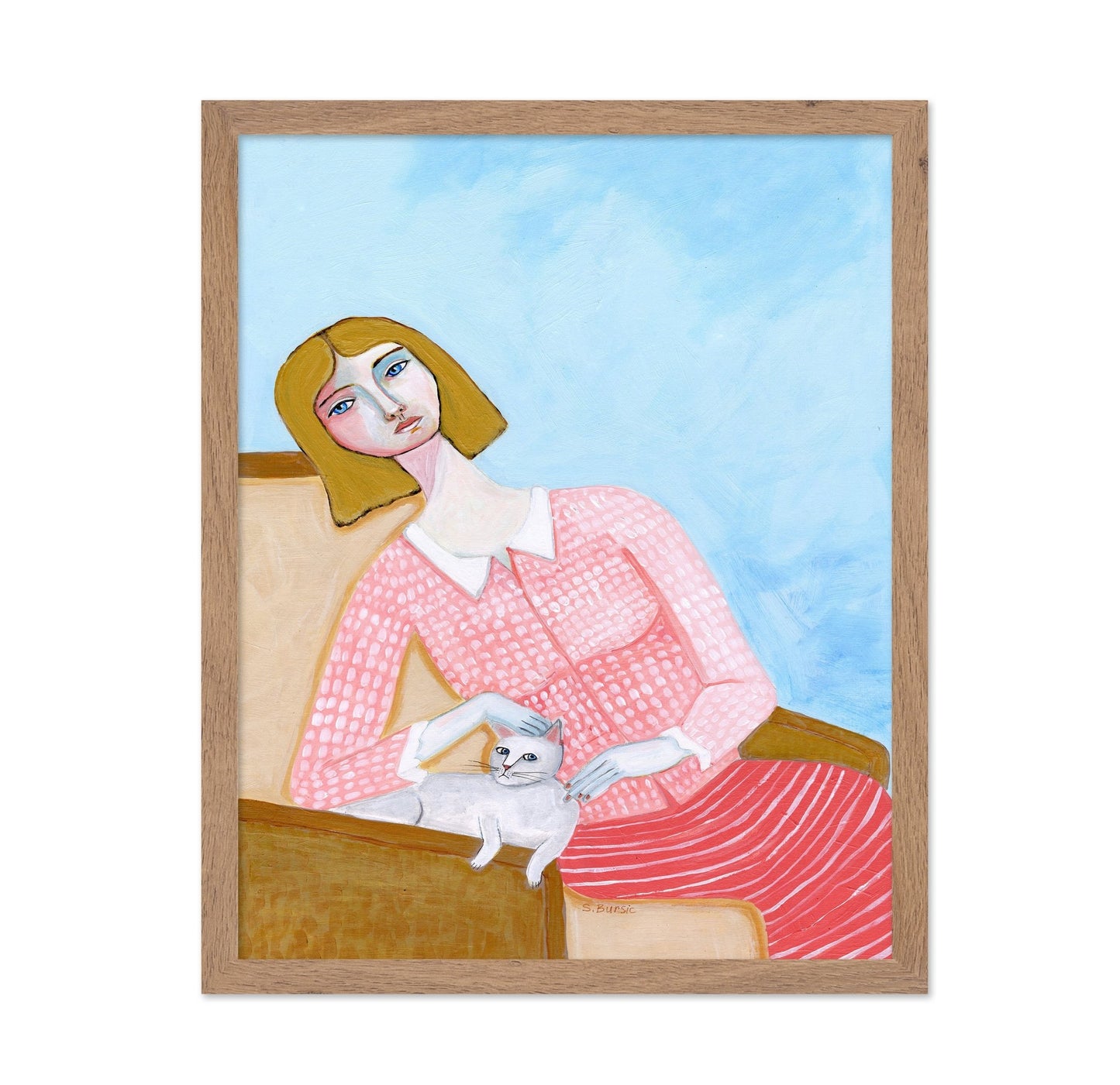 Woman With Cat No4