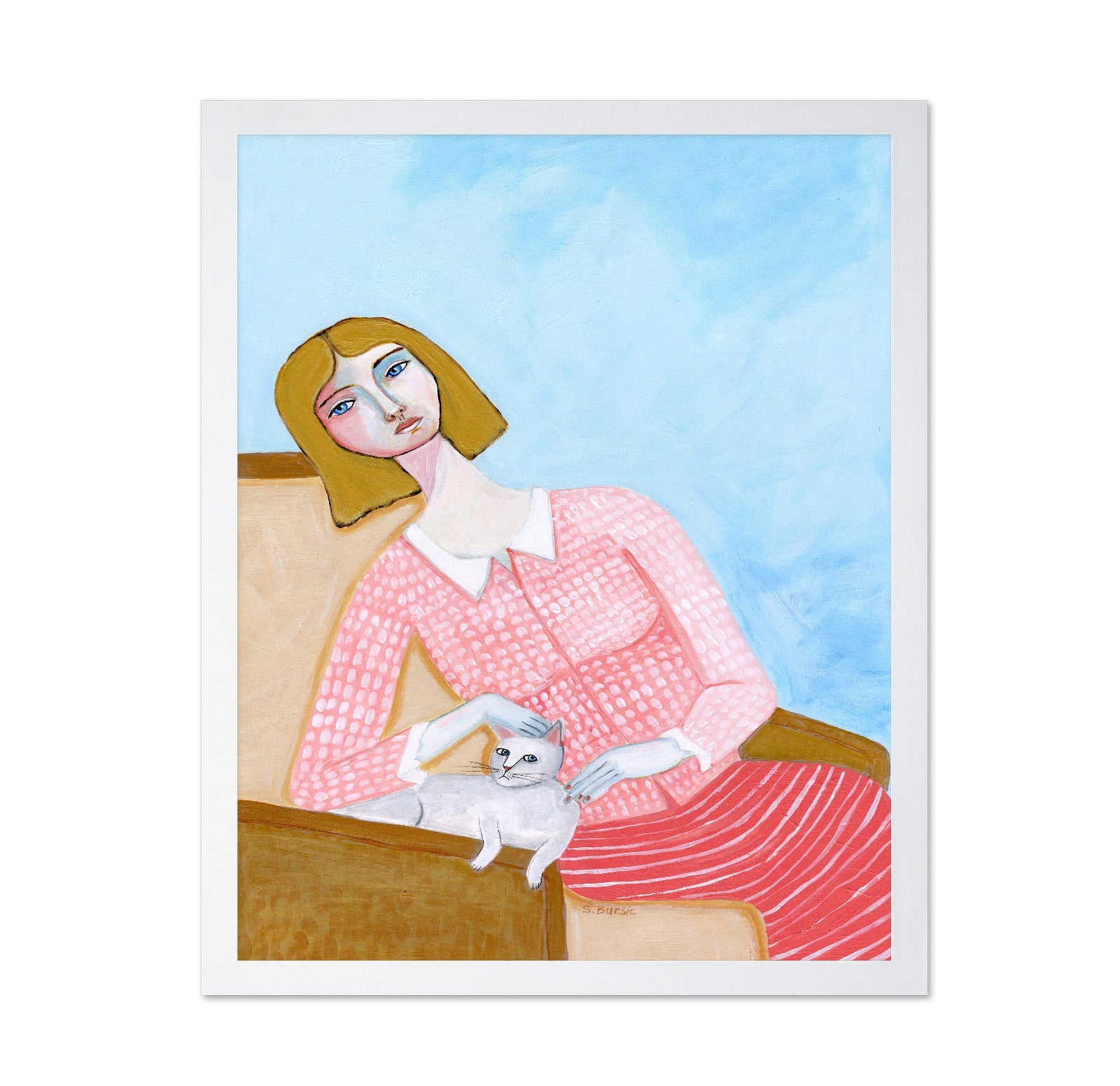 Woman With Cat No4