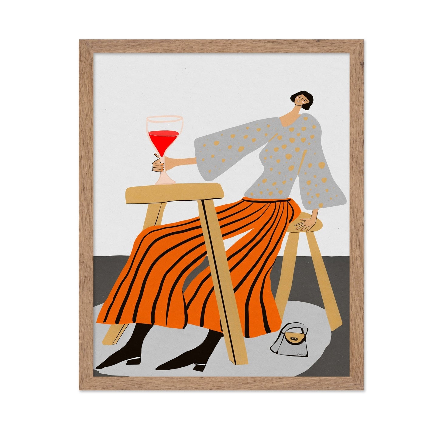 Woman With Red Wine
