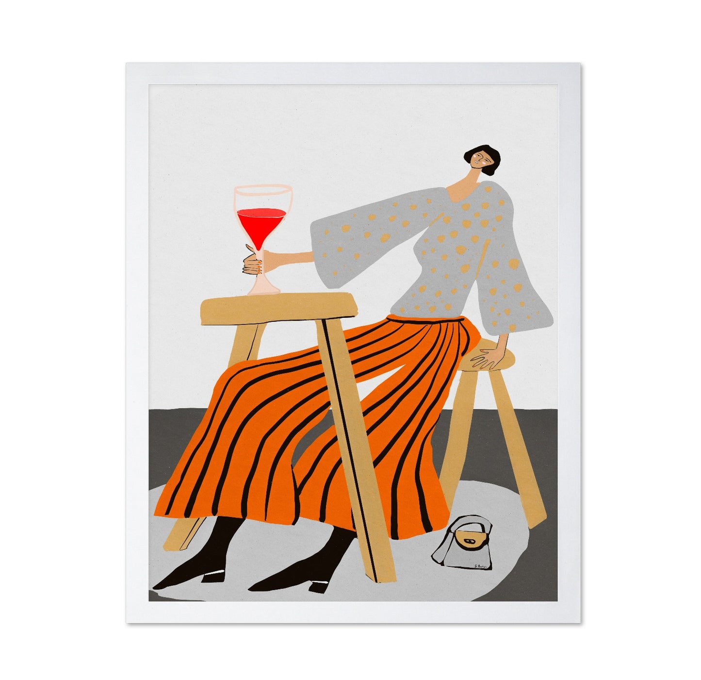 Woman With Red Wine