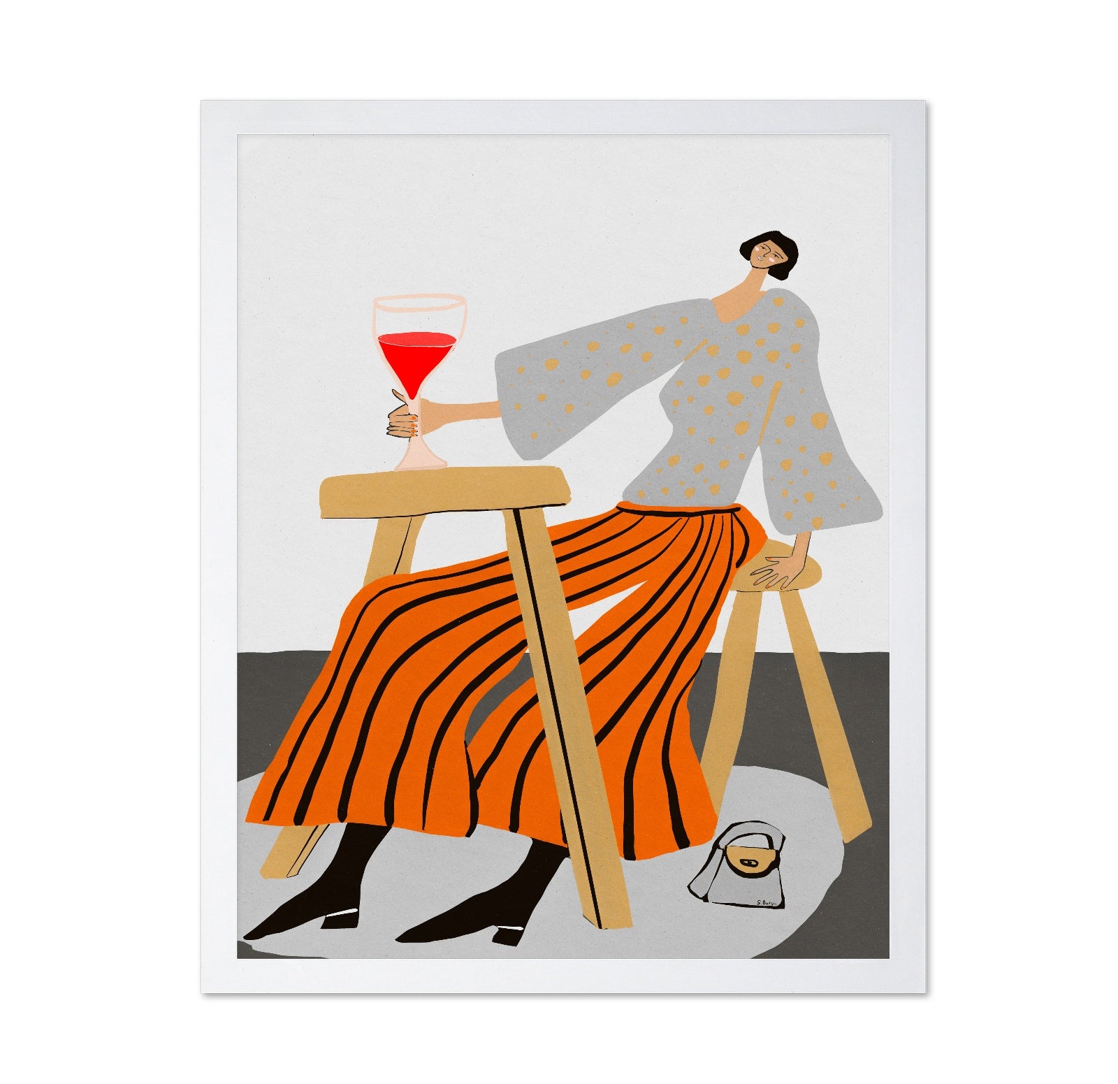 Woman With Red Wine