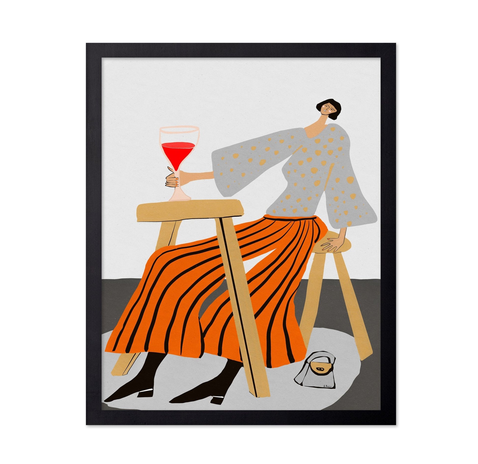 Woman With Red Wine