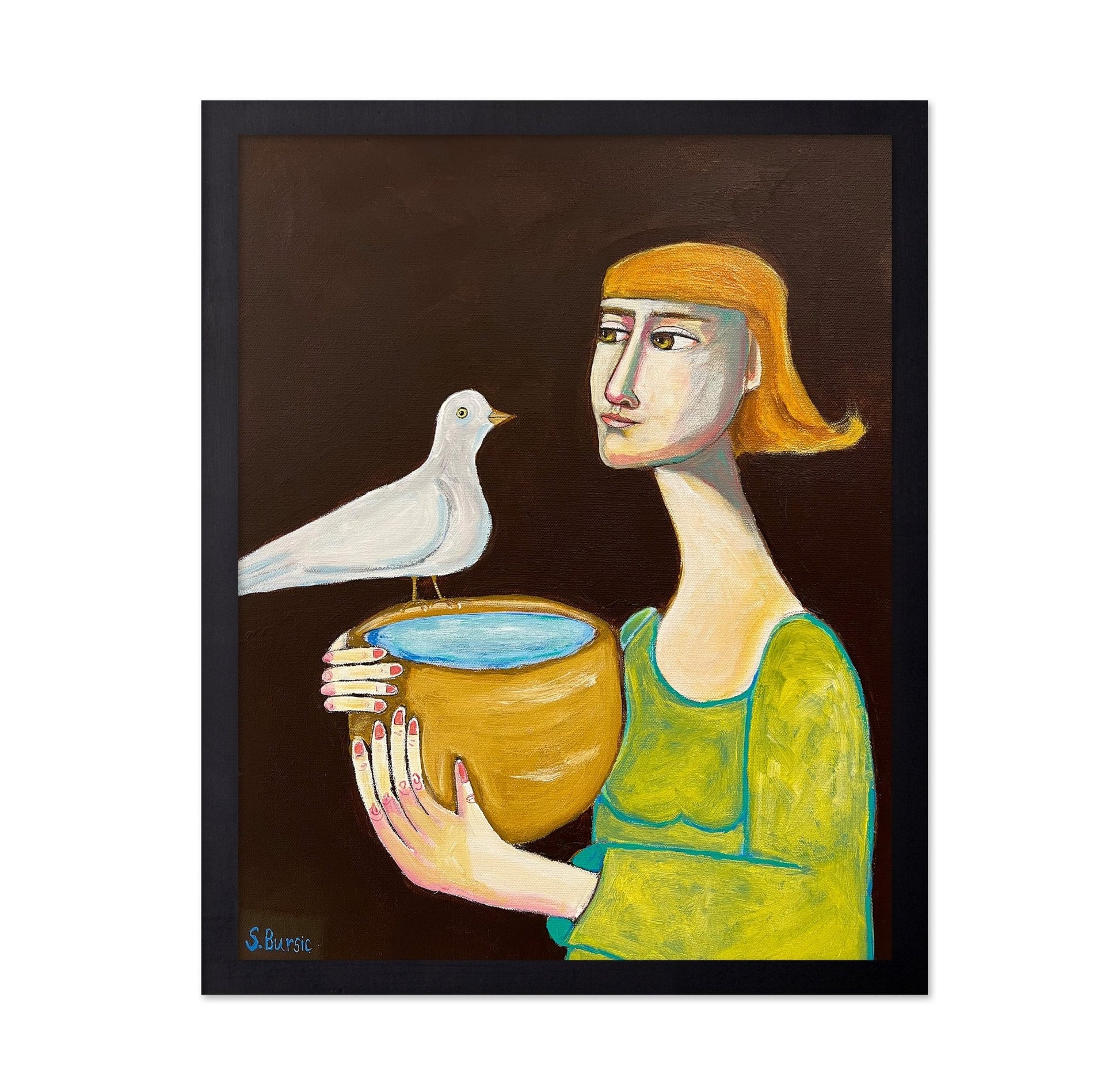 Girl With White Dove