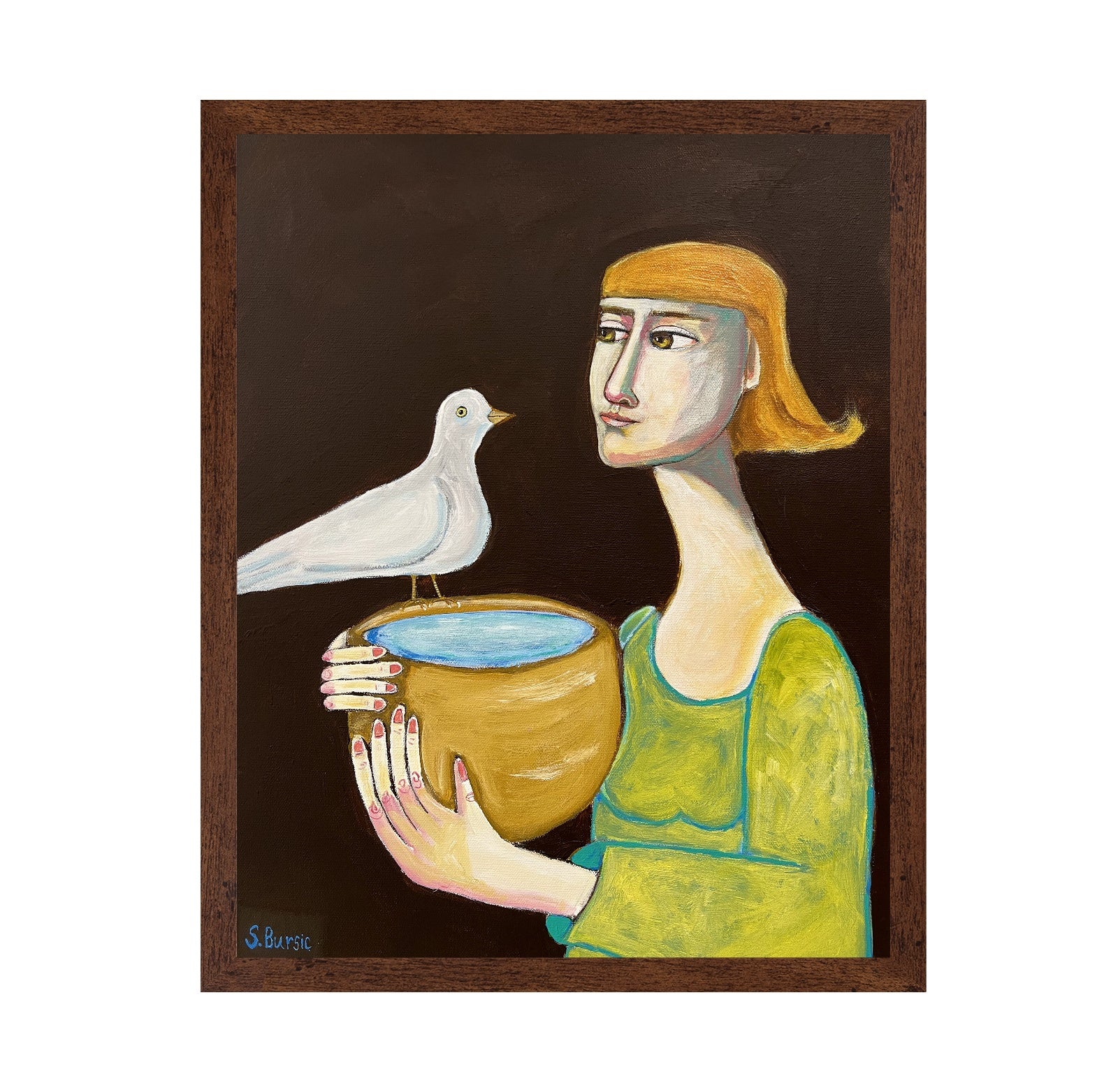 Girl With White Dove