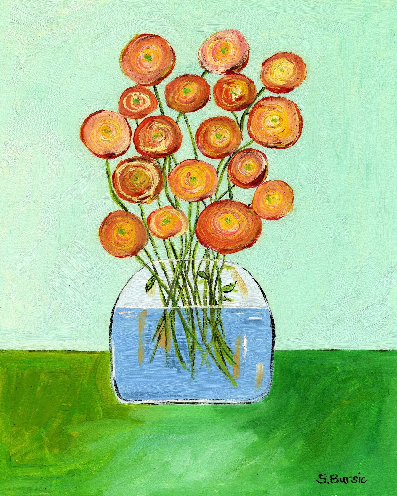Orange Bloom Vase No2