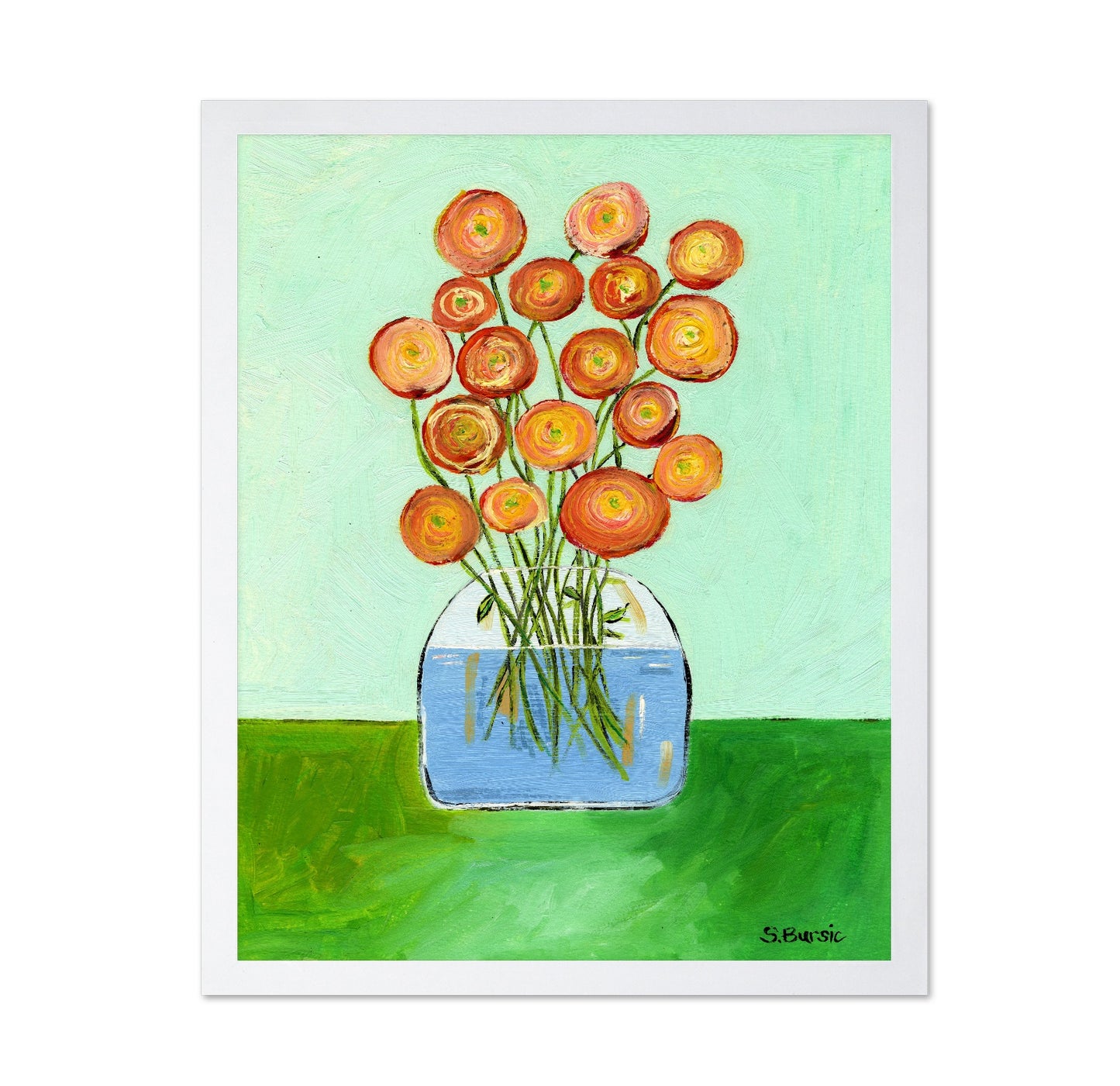 Orange Bloom Vase No2