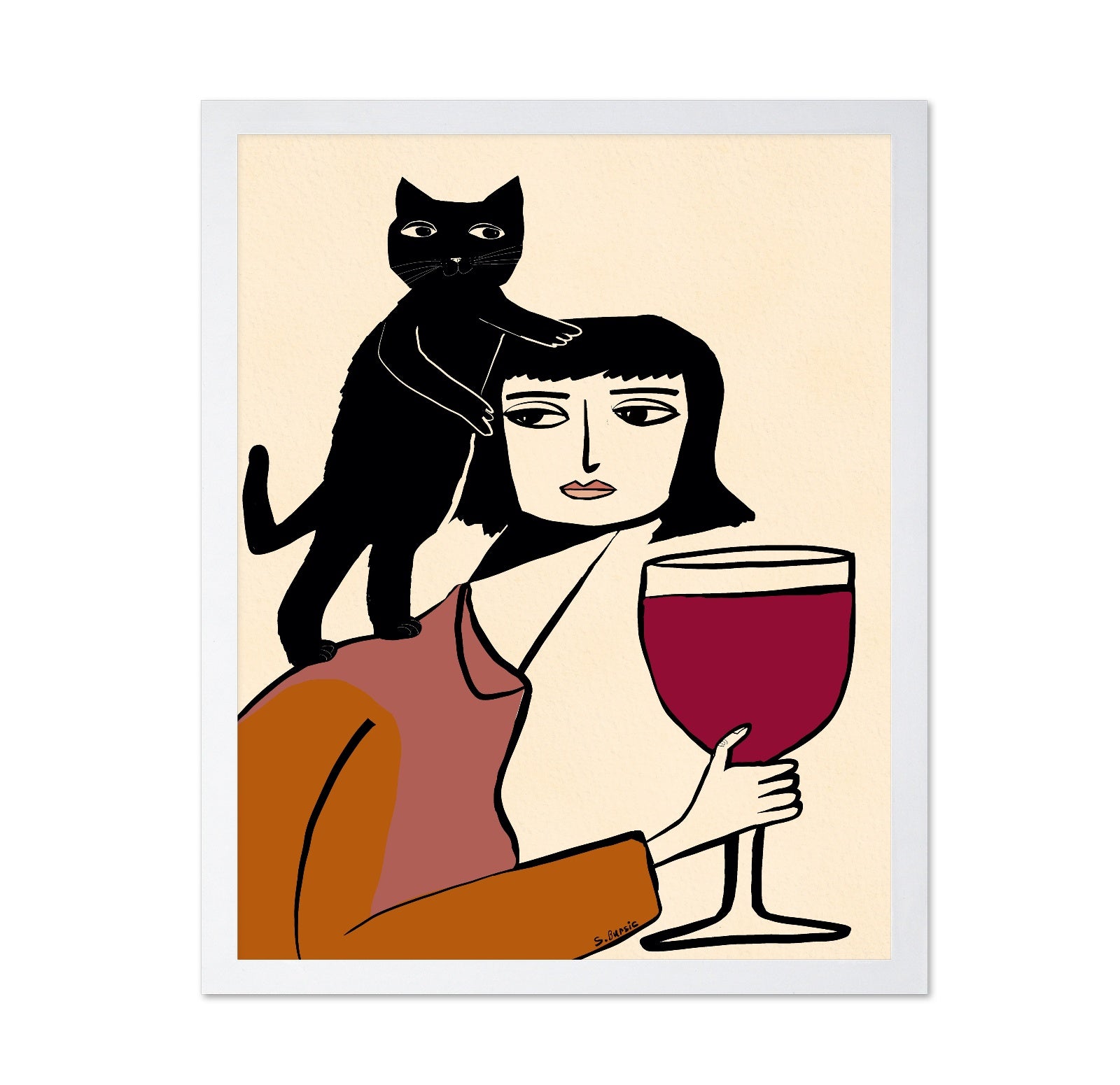 Cat And Wine