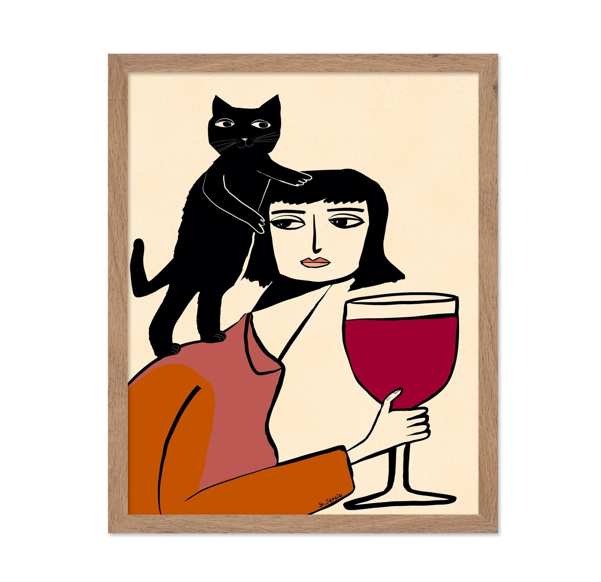 Cat And Wine