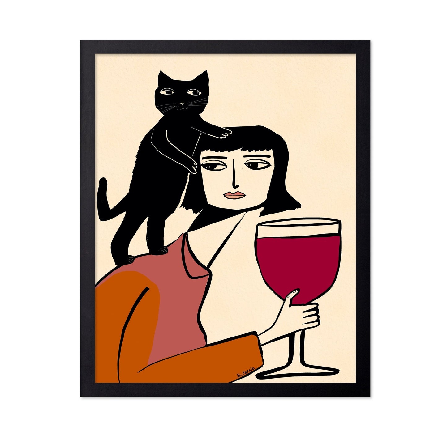 Cat And Wine