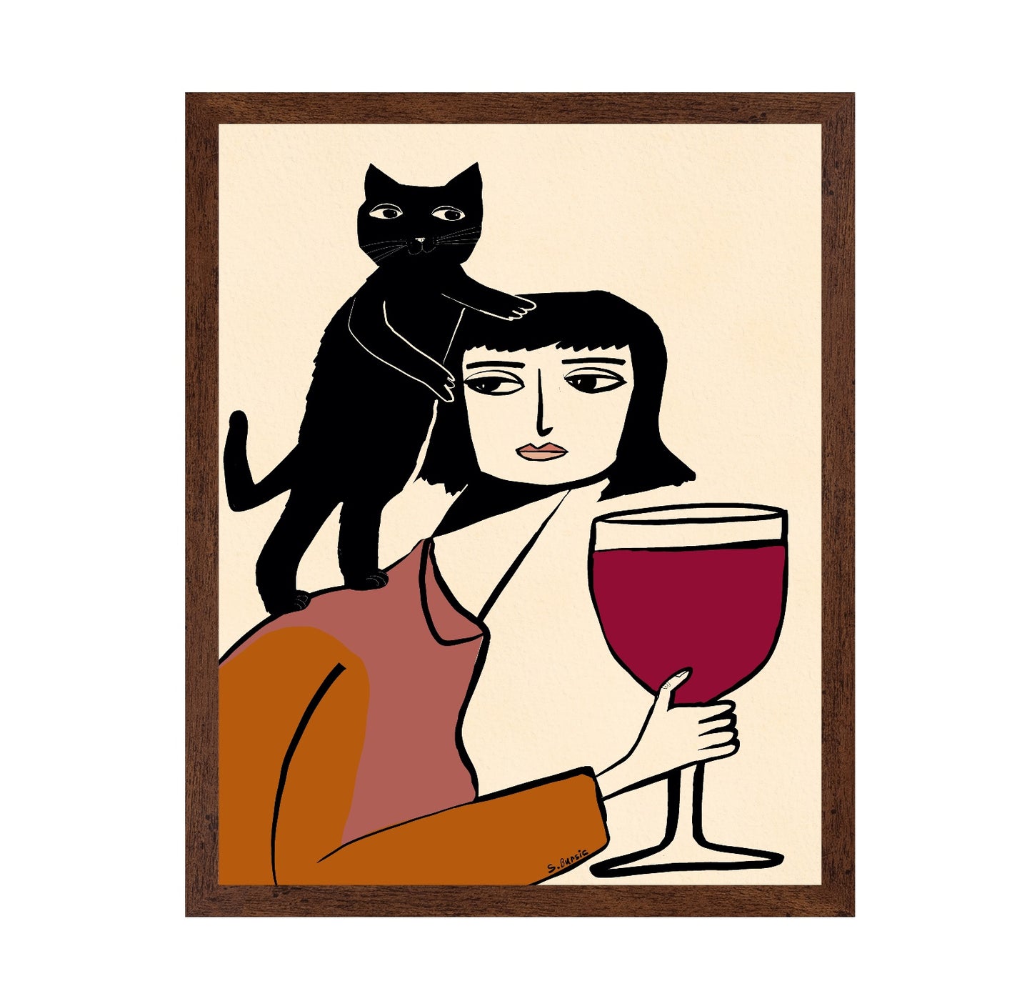 Cat And Wine