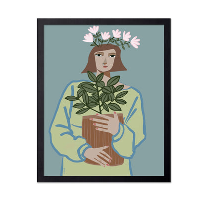 Girl With Plant