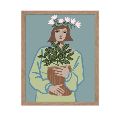 Girl With Plant