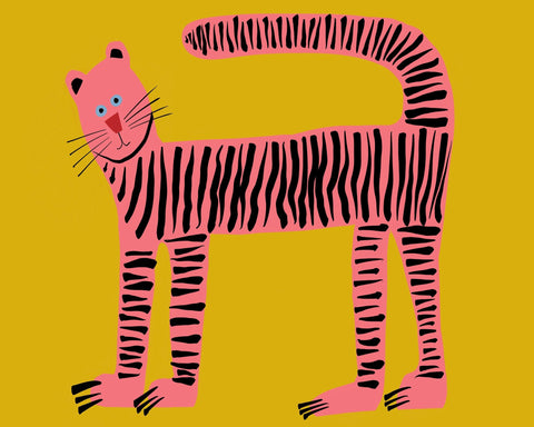 Pink Striped Cat No2