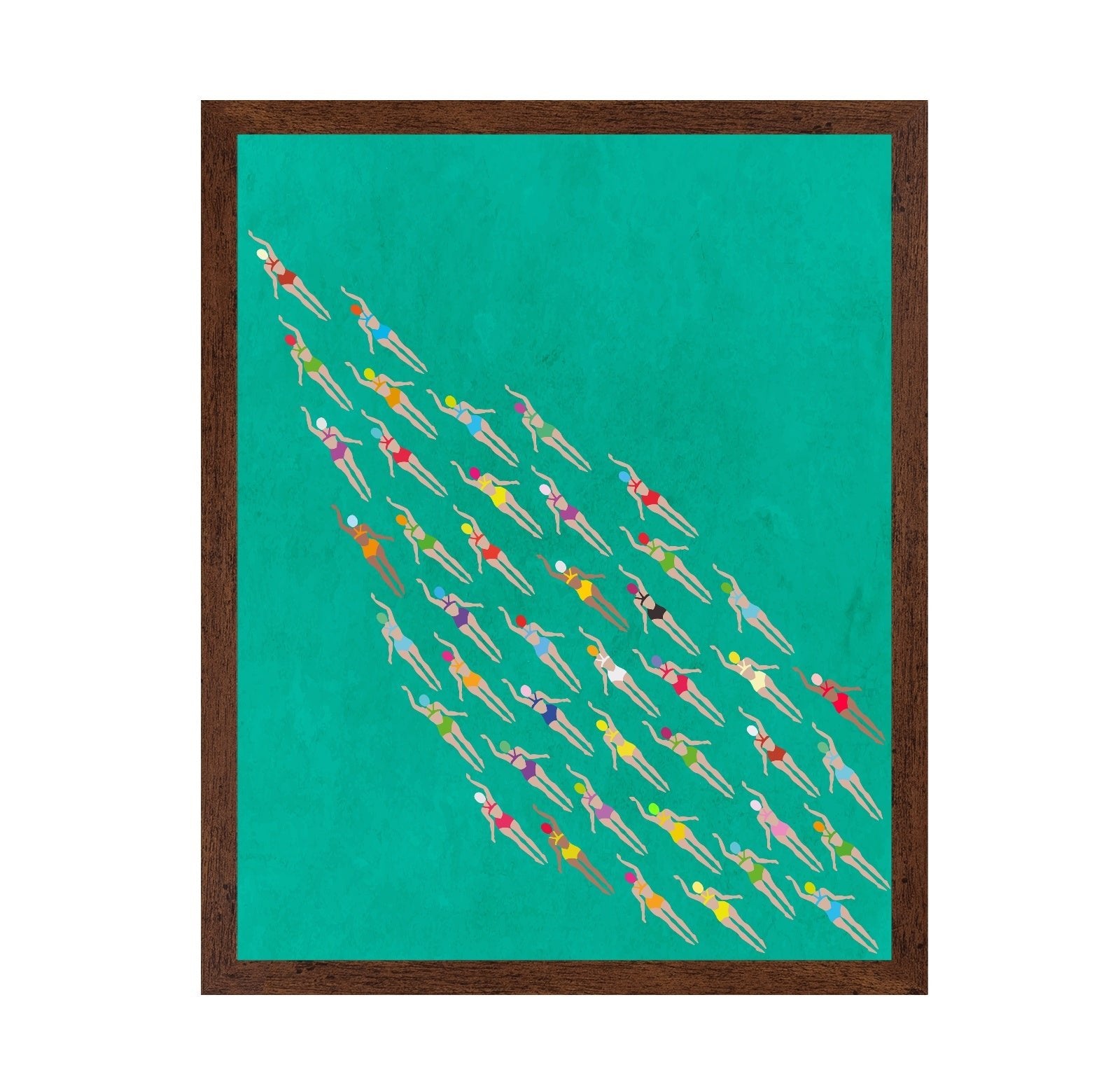 Colorful Swimmers Pattern