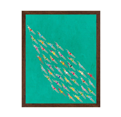 Colorful Swimmers Pattern