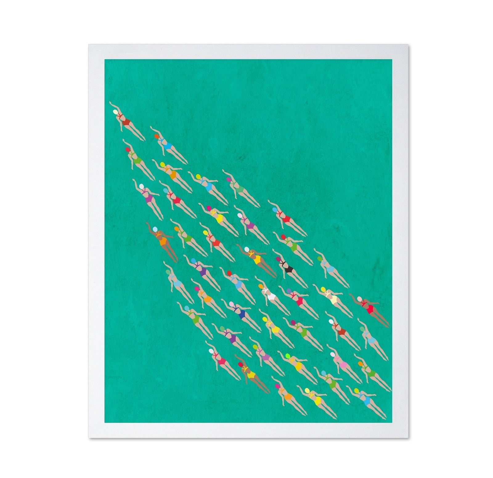 Colorful Swimmers Pattern
