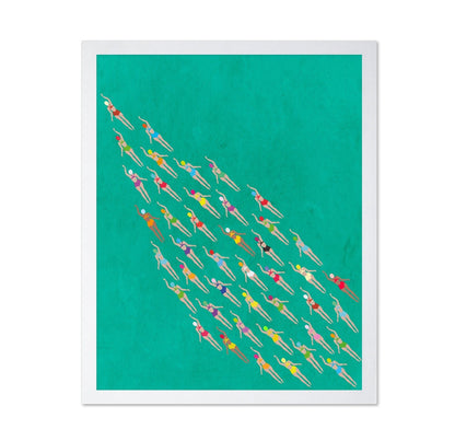 Colorful Swimmers Pattern