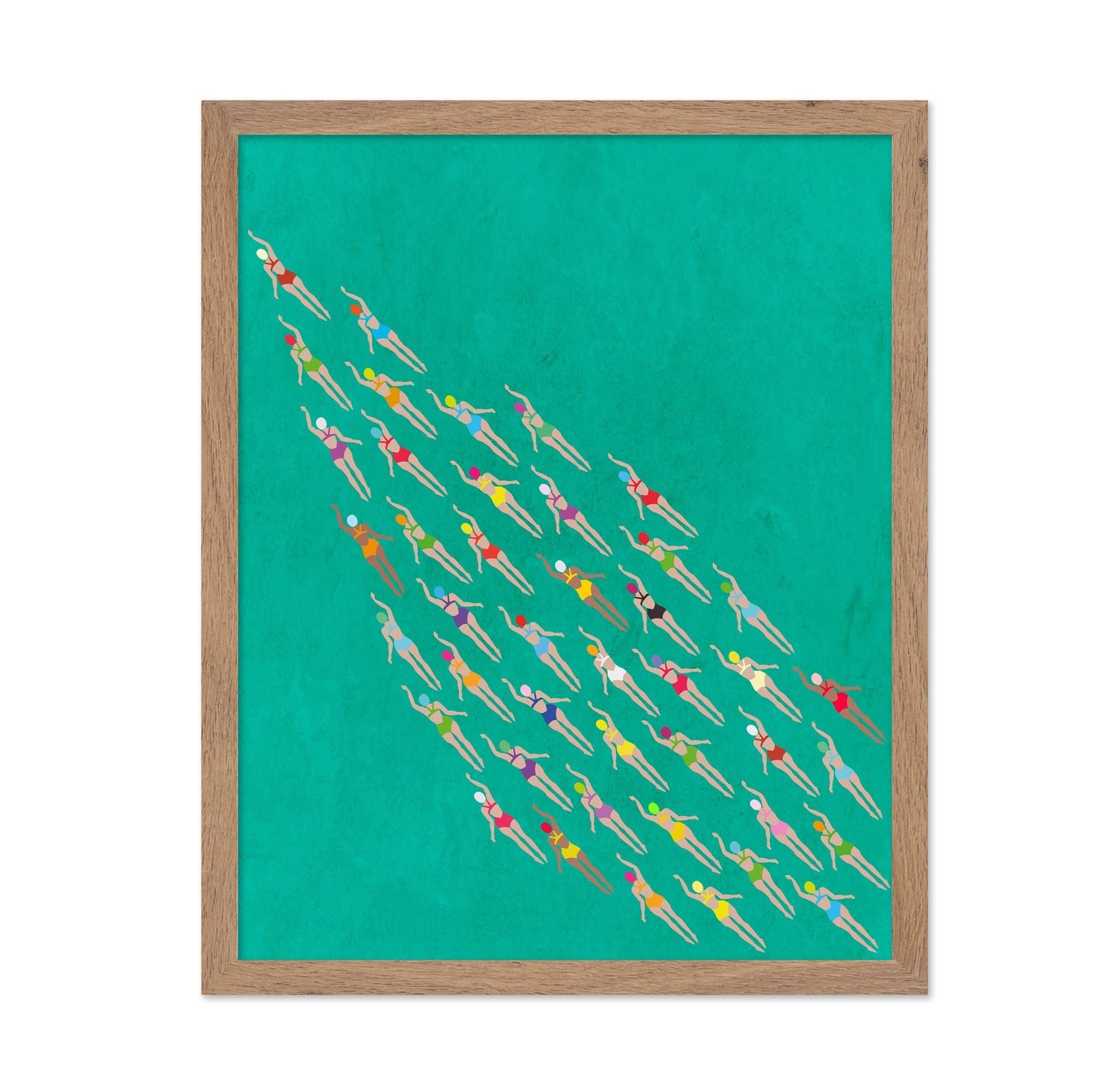 Colorful Swimmers Pattern