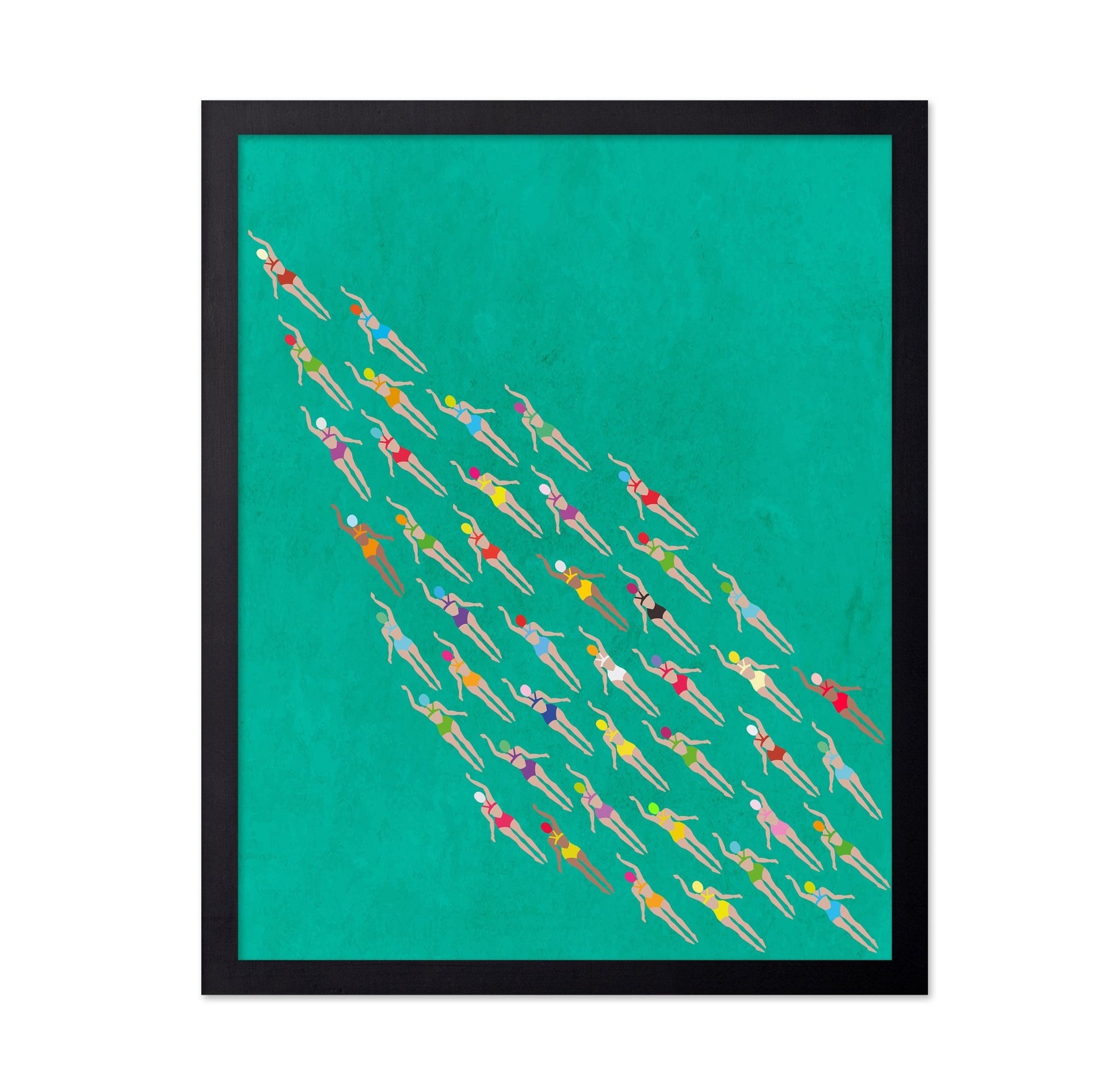 Colorful Swimmers Pattern