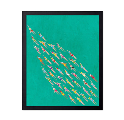 Colorful Swimmers Pattern