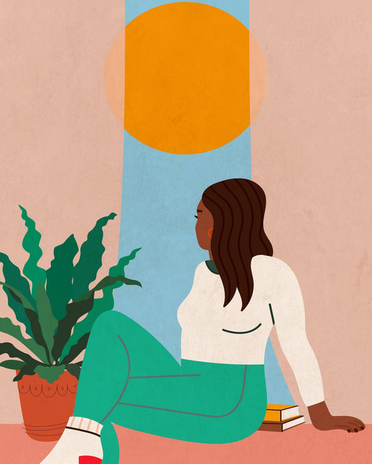 Minimal Sunlit Woman