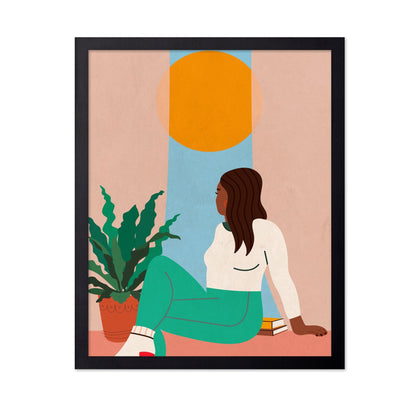 Minimal Sunlit Woman