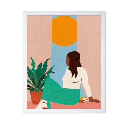 Minimal Sunlit Woman