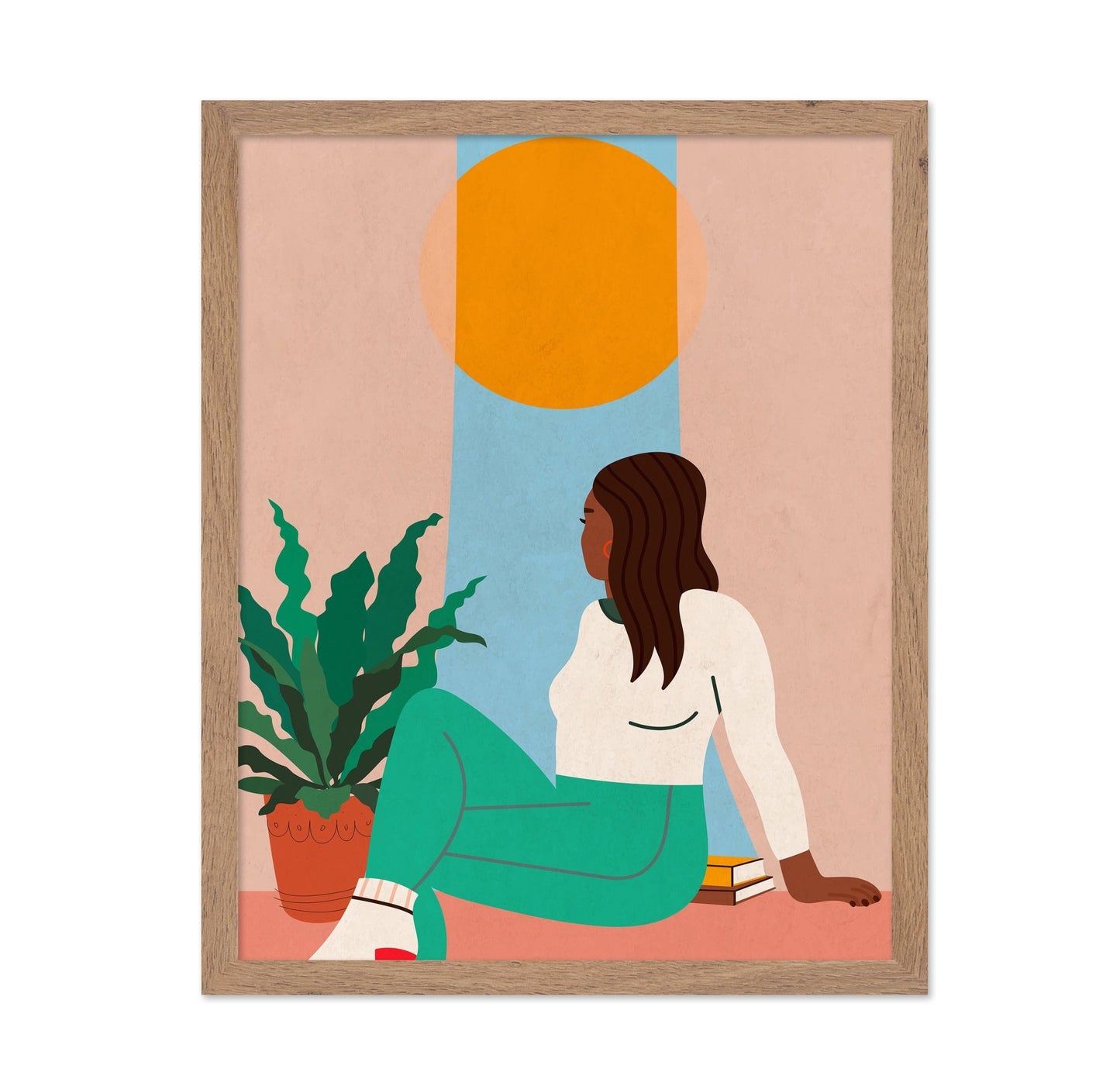 Minimal Sunlit Woman