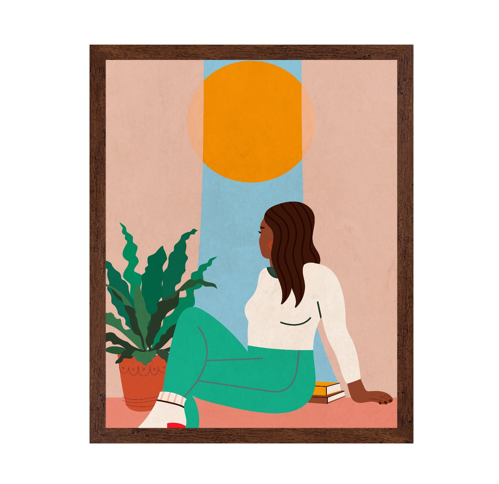 Minimal Sunlit Woman