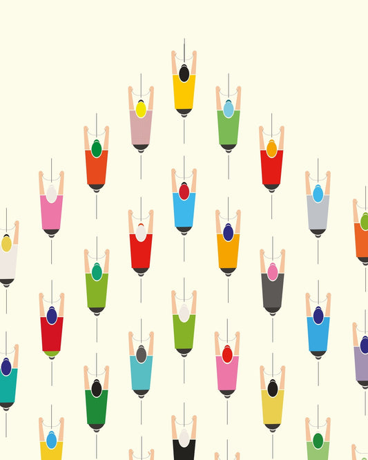 Cyclist Pattern Art
