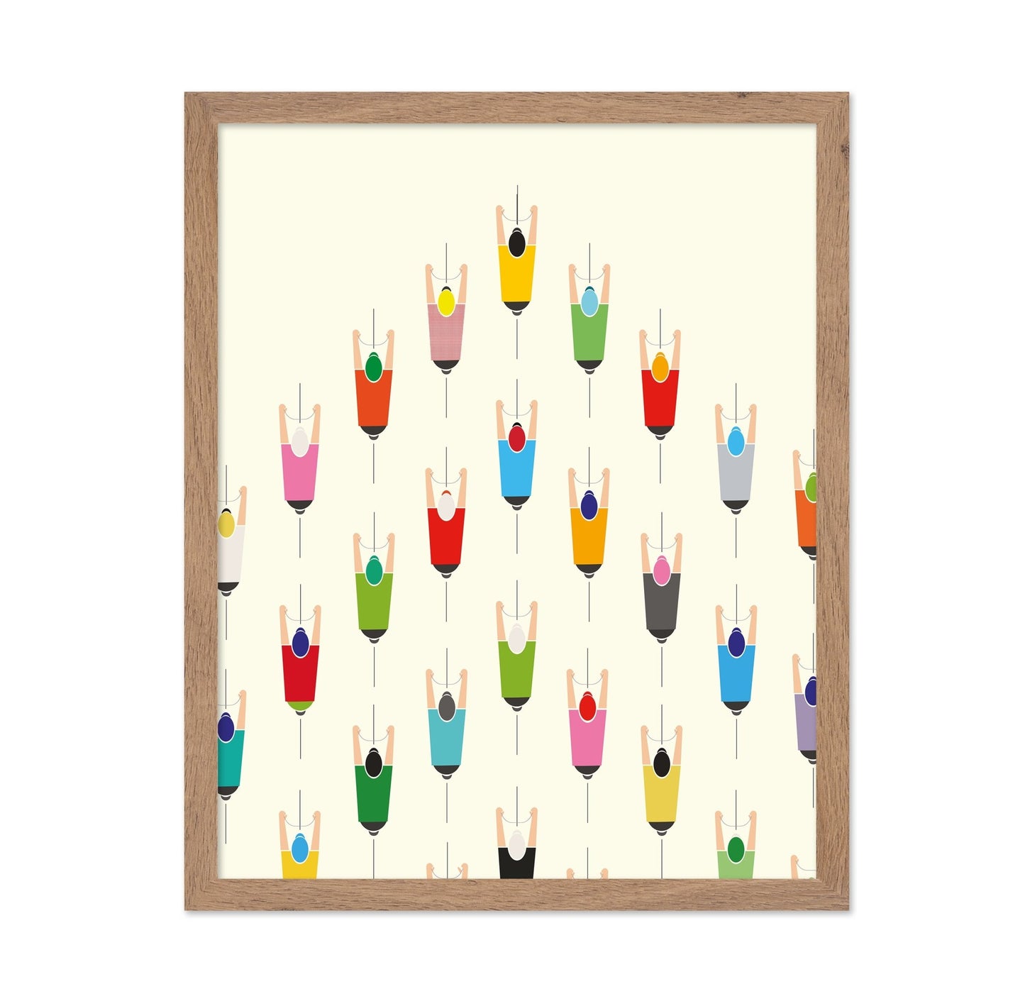 Cyclist Pattern Art