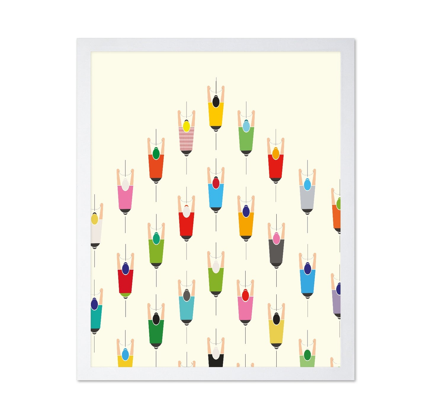 Cyclist Pattern Art