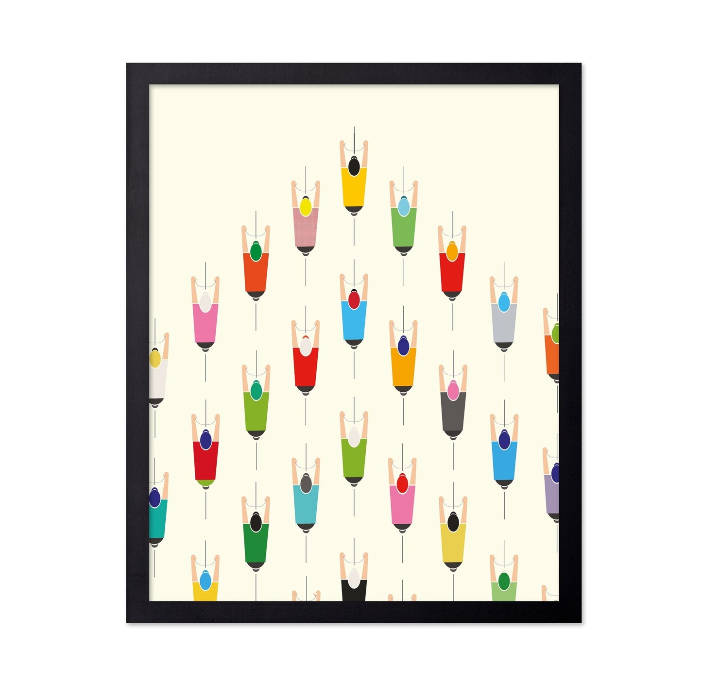Cyclist Pattern Art