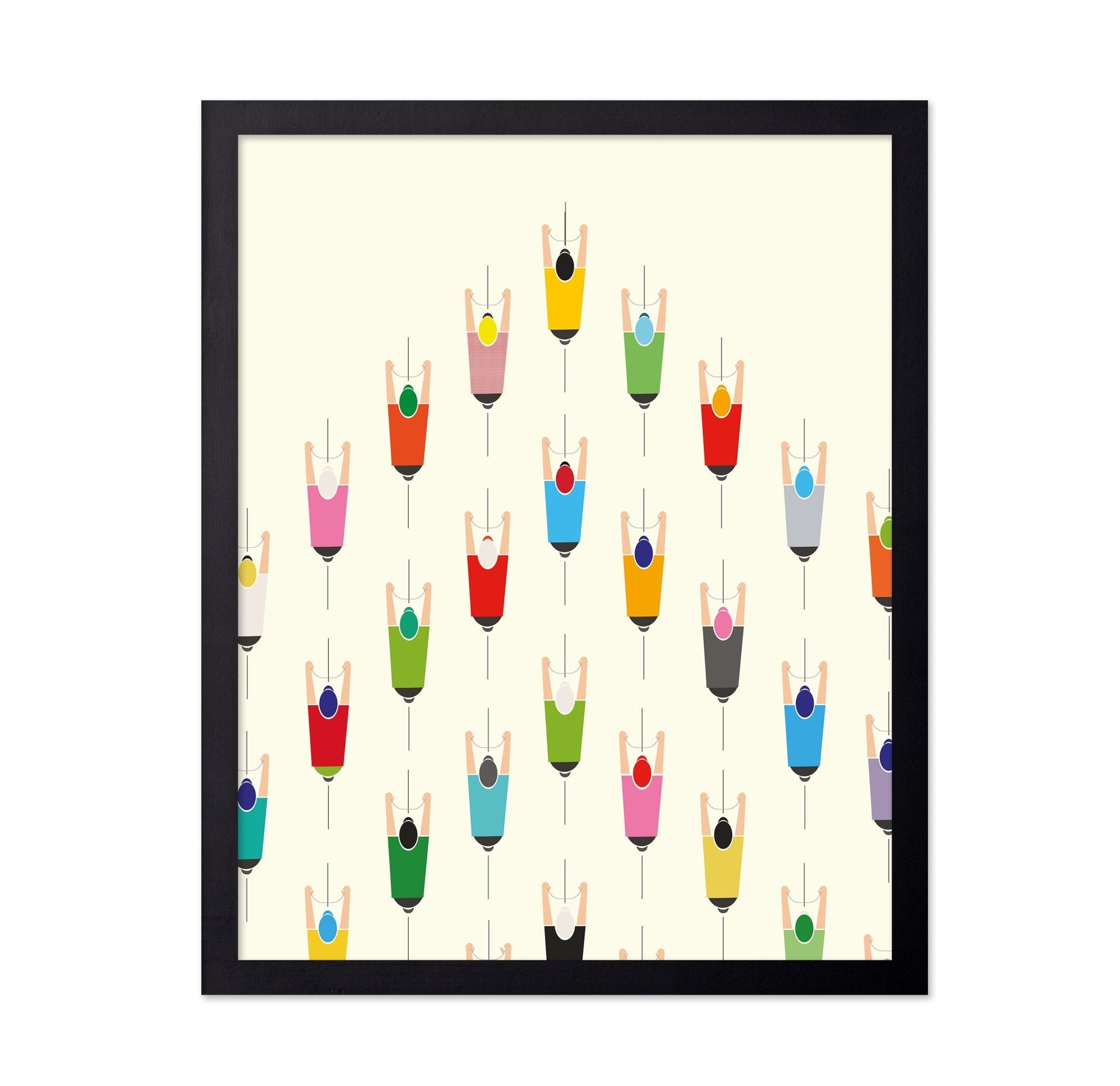 Cyclist Pattern Art
