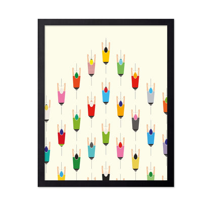 Cyclist Pattern Art